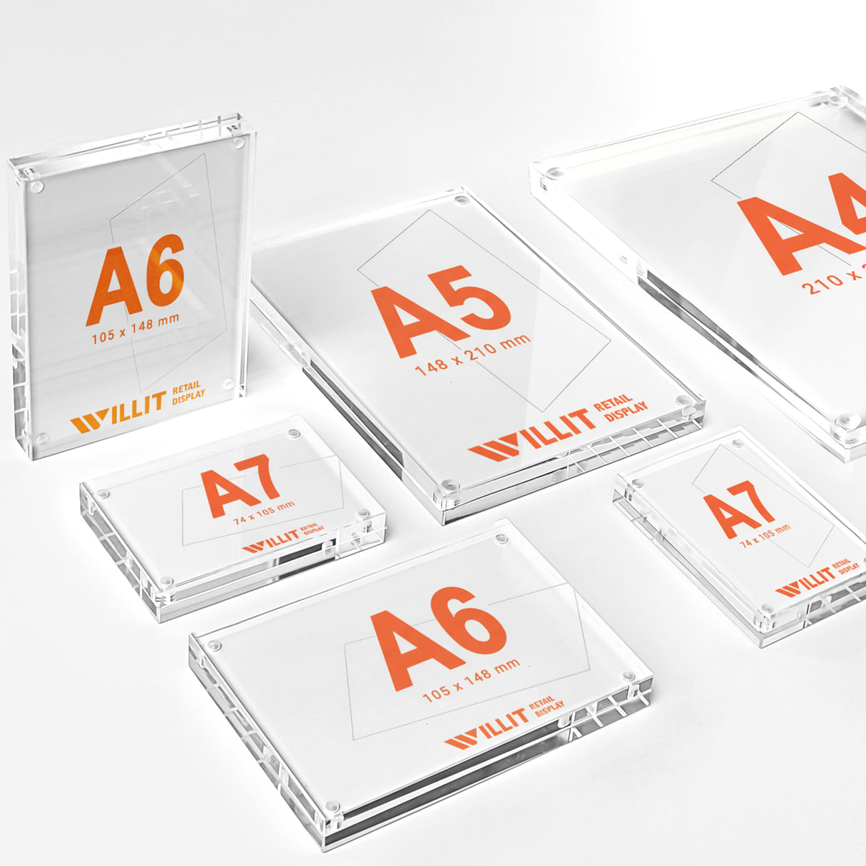 Product Information Display Holder - Magnetic Clear