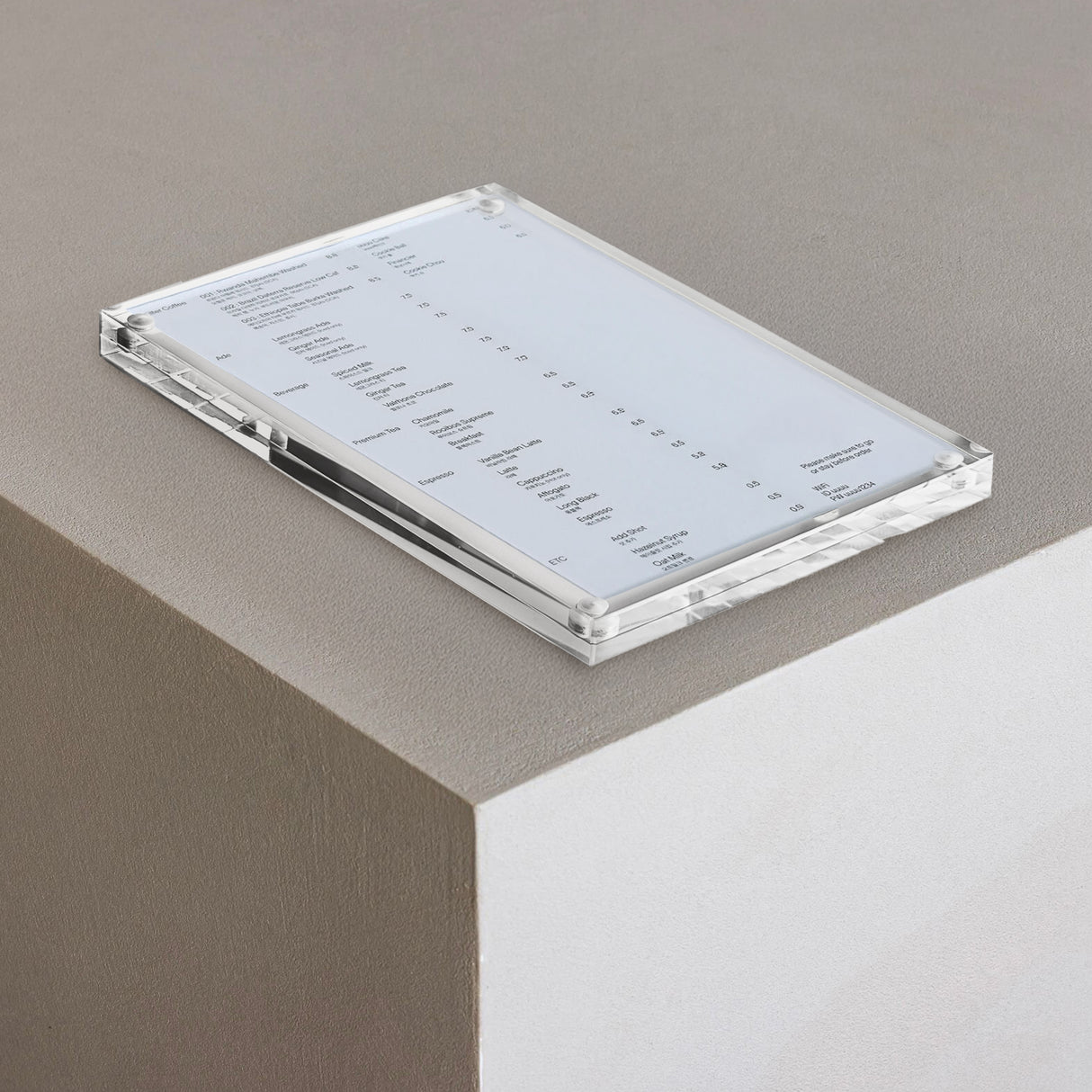 Magnetic Acrylic Sign Holder - 18mm Thick - A7 to A3