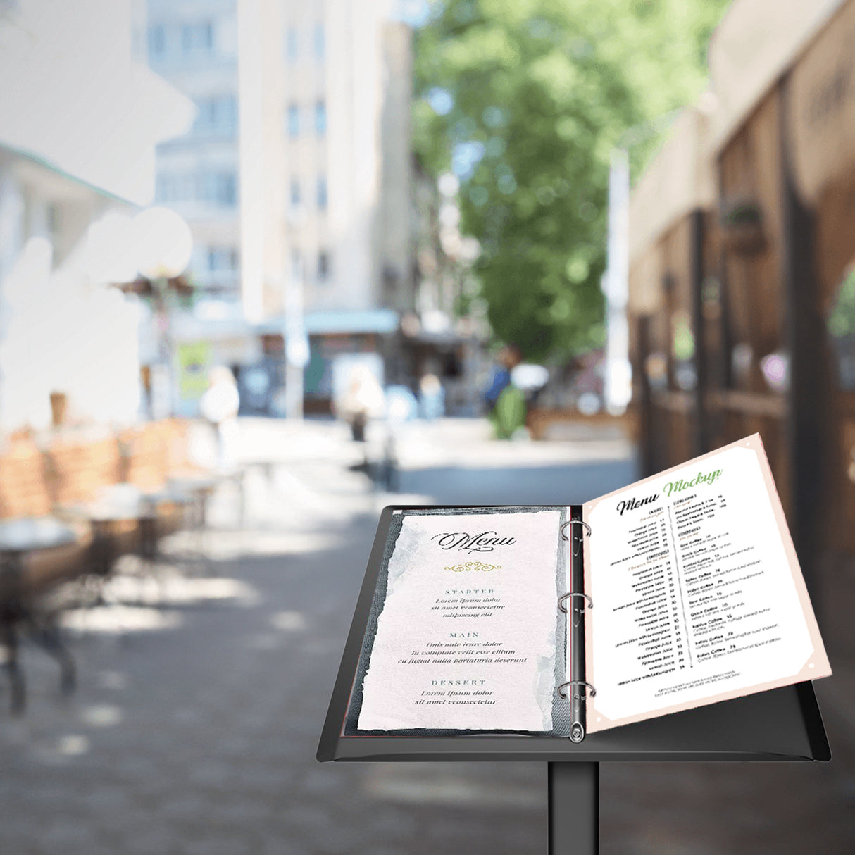 Floor Standing Metal Menu Lectern