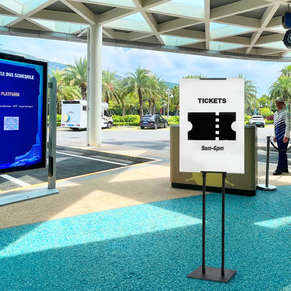 double sided sign stand for hotel