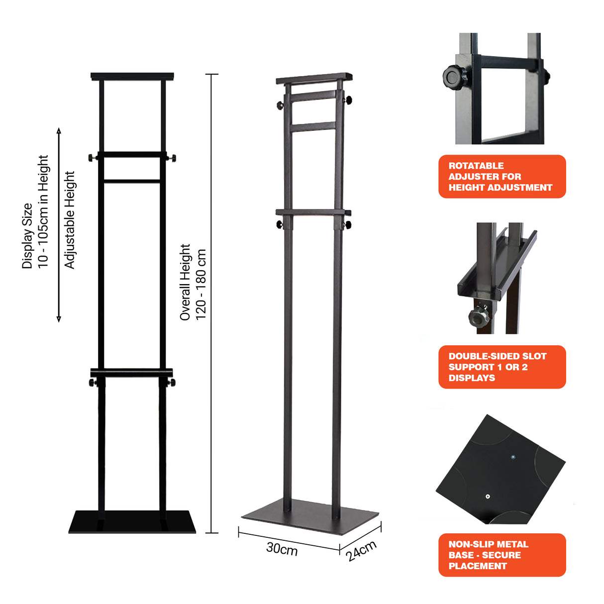 Double Sided Adjustable Floor Stand Poster Display