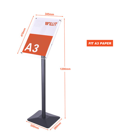 Floor Stand A3 Sign Holder