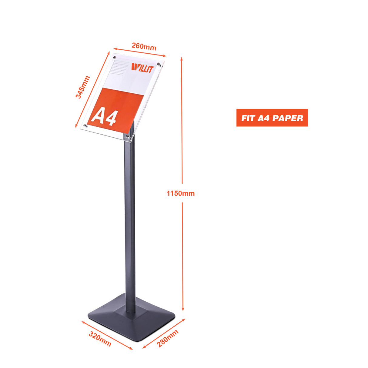 Floor Stand A4 Sign Holder