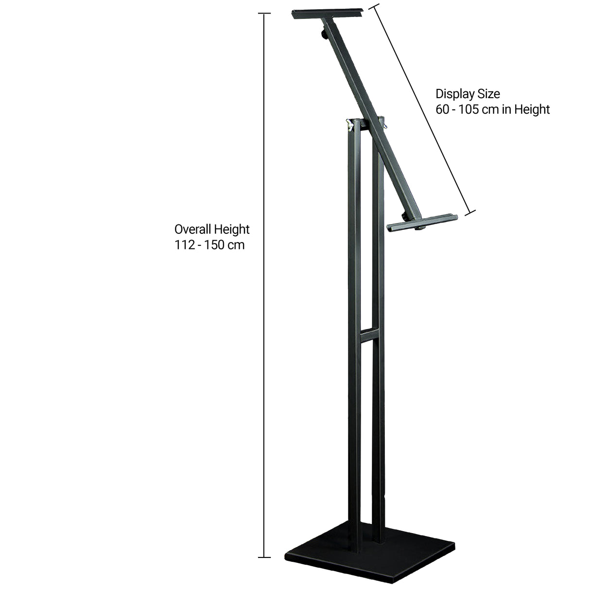 Single Sided Adjustable Floor Stand Poster Display