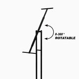 adjustable black poster display stand | 360-degree rotation