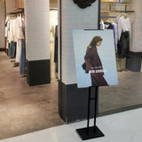 adjustable easel display stand metal with advertisement sign for a clothing store 