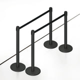 Crowd control barrier with 2m retractable belt