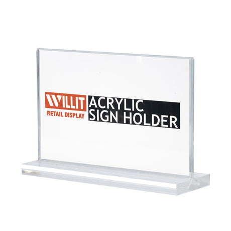 Double Sided Acrylic Sign Holder, Landscape and Portrait Orientation