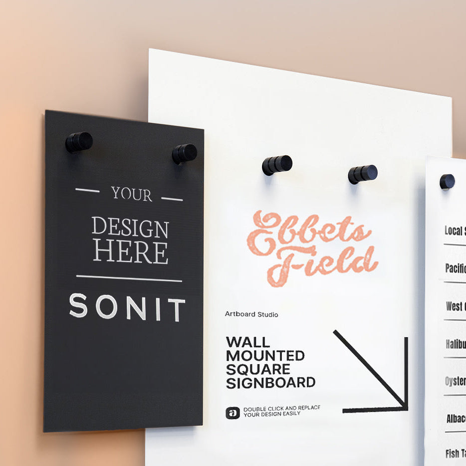 wall mount sign holder menu display